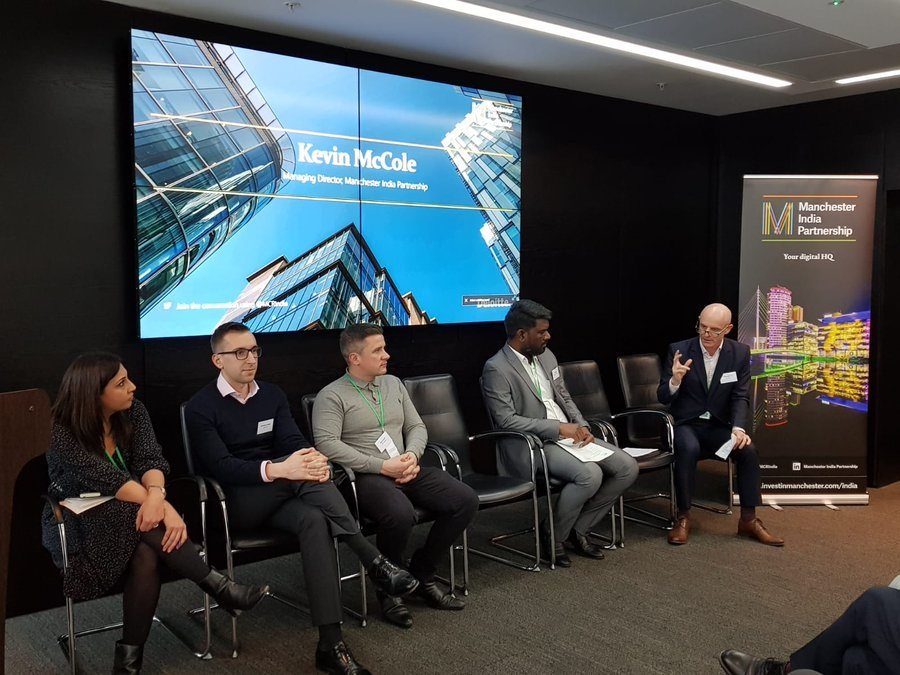 Panel discussion on Manchester and India: The Digital Opportunity, with Ganesan Anbazhagan on the panel